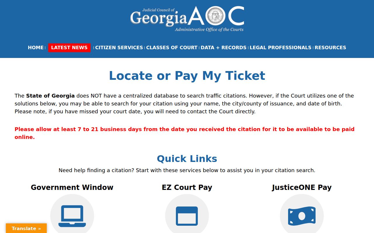 Pike County warrant lookup citation fields