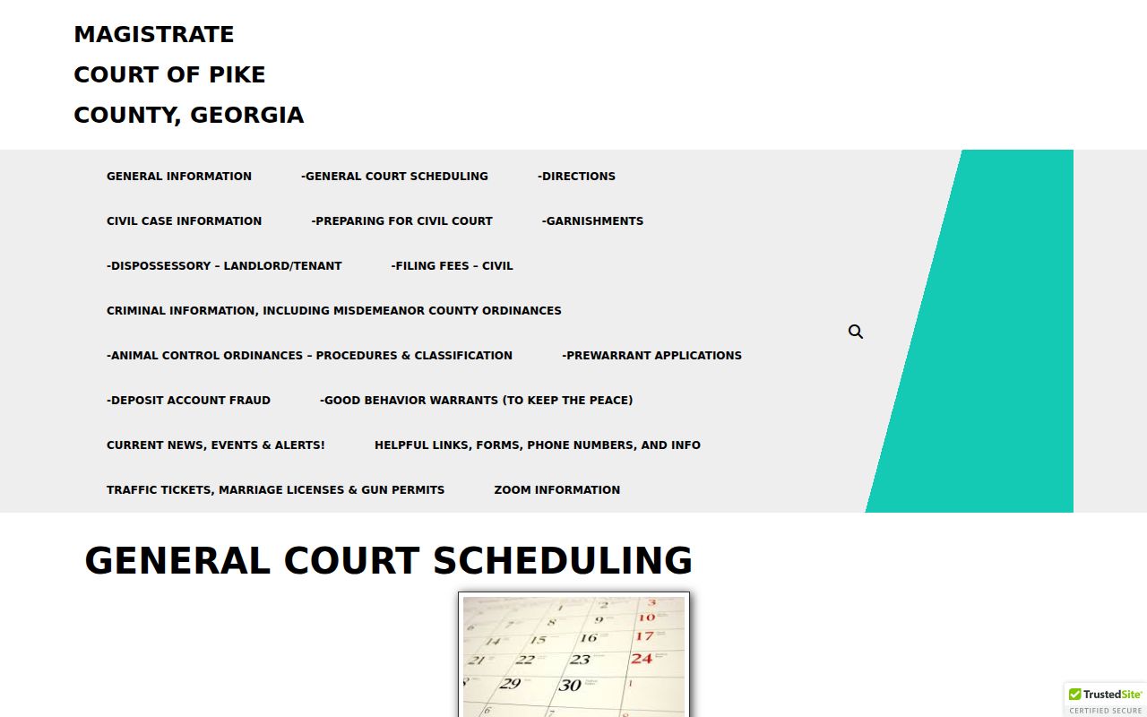 Pike County warrant records first appearance and hearing schedule